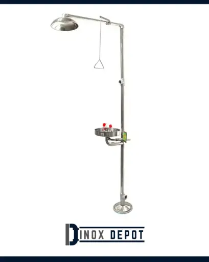 Lava ojos acero y ducha en inoxidable